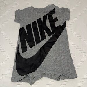 Nike Gray and Black Baby Romper 3 Month